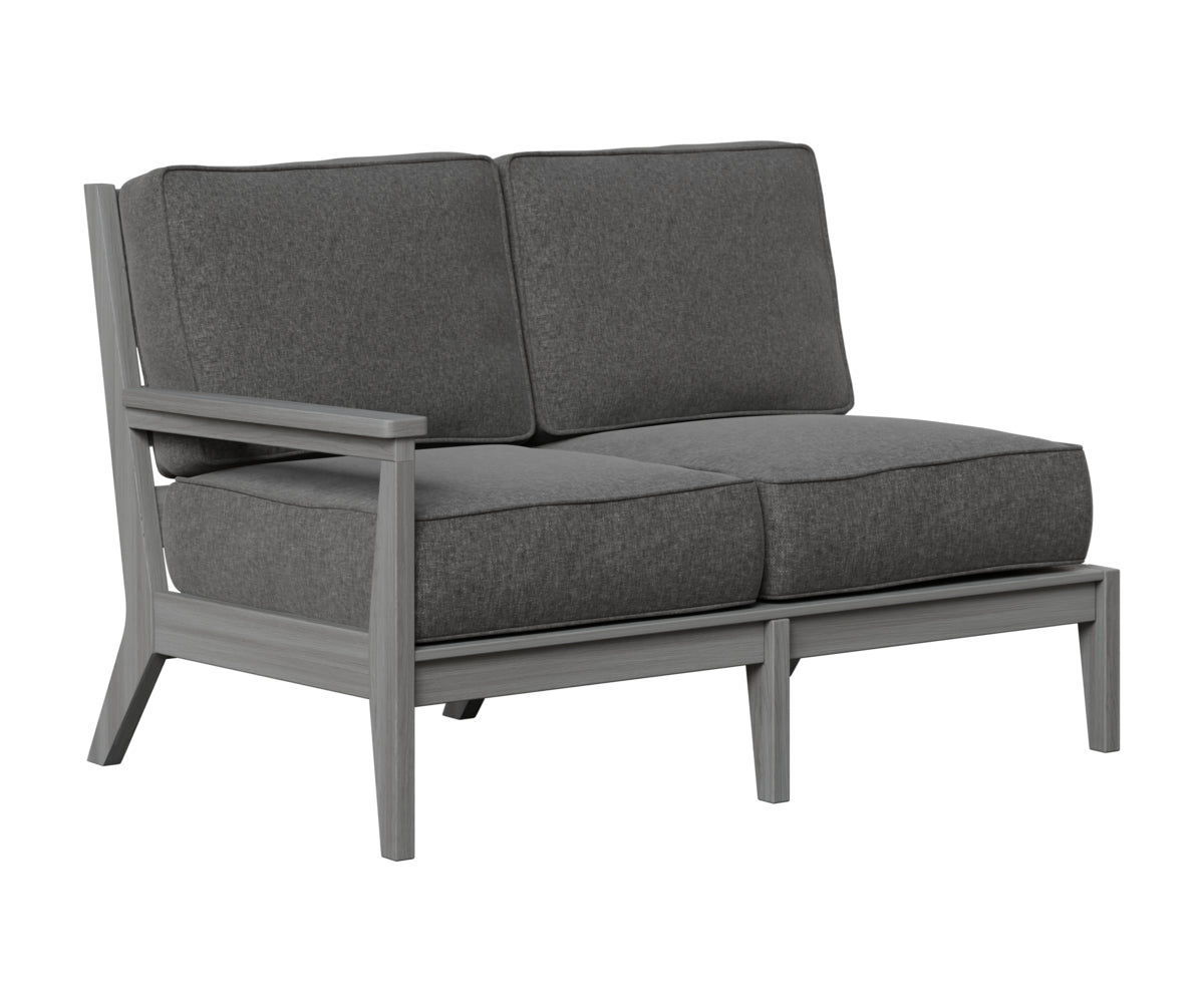 Berlin Gardens Mayhew Right Arm Loveseat in Driftwood Gray