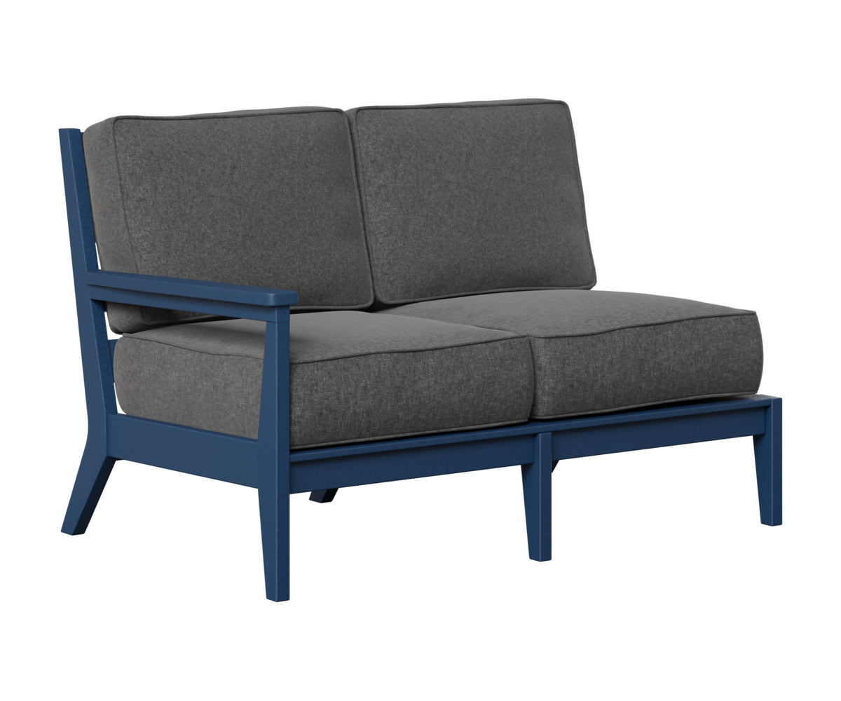 Berlin Gardens Mayhew Right Arm Loveseat in Navy Blue