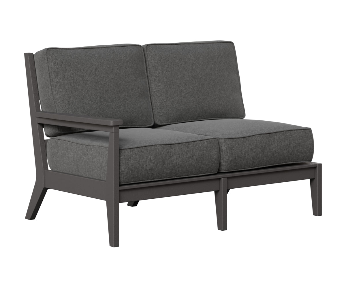 Berlin Gardens Mayhew Right Arm Loveseat in Smoke Gray