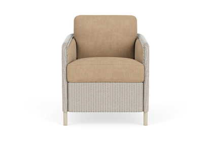 Lloyd Flanders Visions Dining Set in Linen with Hayden Sand fabric