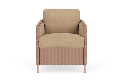Lloyd Flanders Visions Dining Set in Rosewood with Hayden Sand fabric