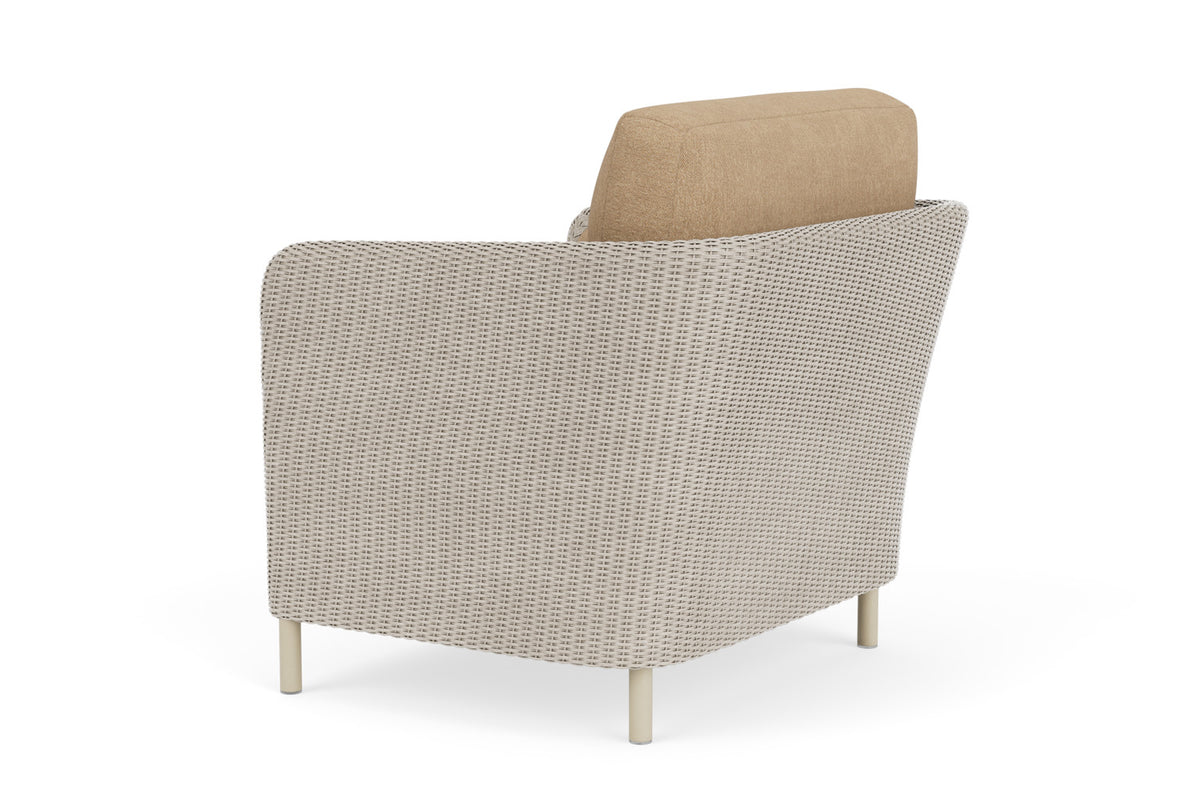 Lloyd Flanders Visions Lounge Chair in Linen with Hayden Sand fabric, view 8