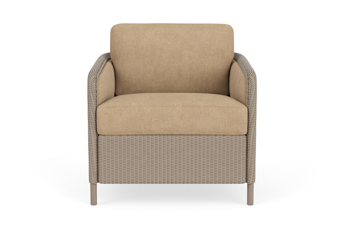 Lloyd Flanders Visions Lounge Chair in French Beige with Hayden Sand fabric