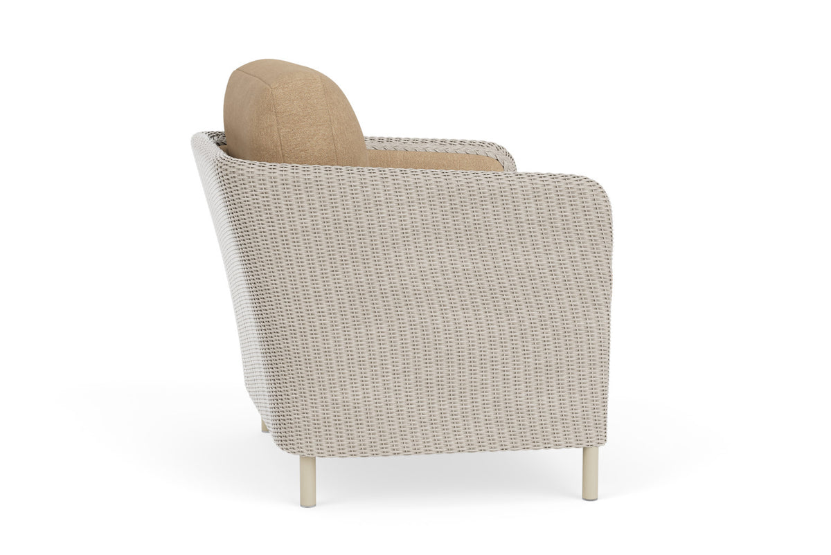 Lloyd Flanders Visions Lounge Chair in Linen with Hayden Sand fabric, view 5