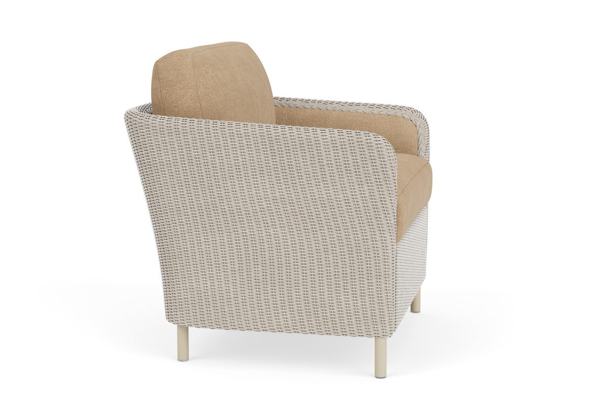 Lloyd Flanders Visions Lounge Chair in Linen with Hayden Sand fabric, view 4