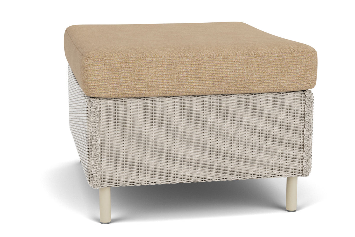 Lloyd Flanders Visions Ottoman in Linen with Hayden Sand fabric, view 5