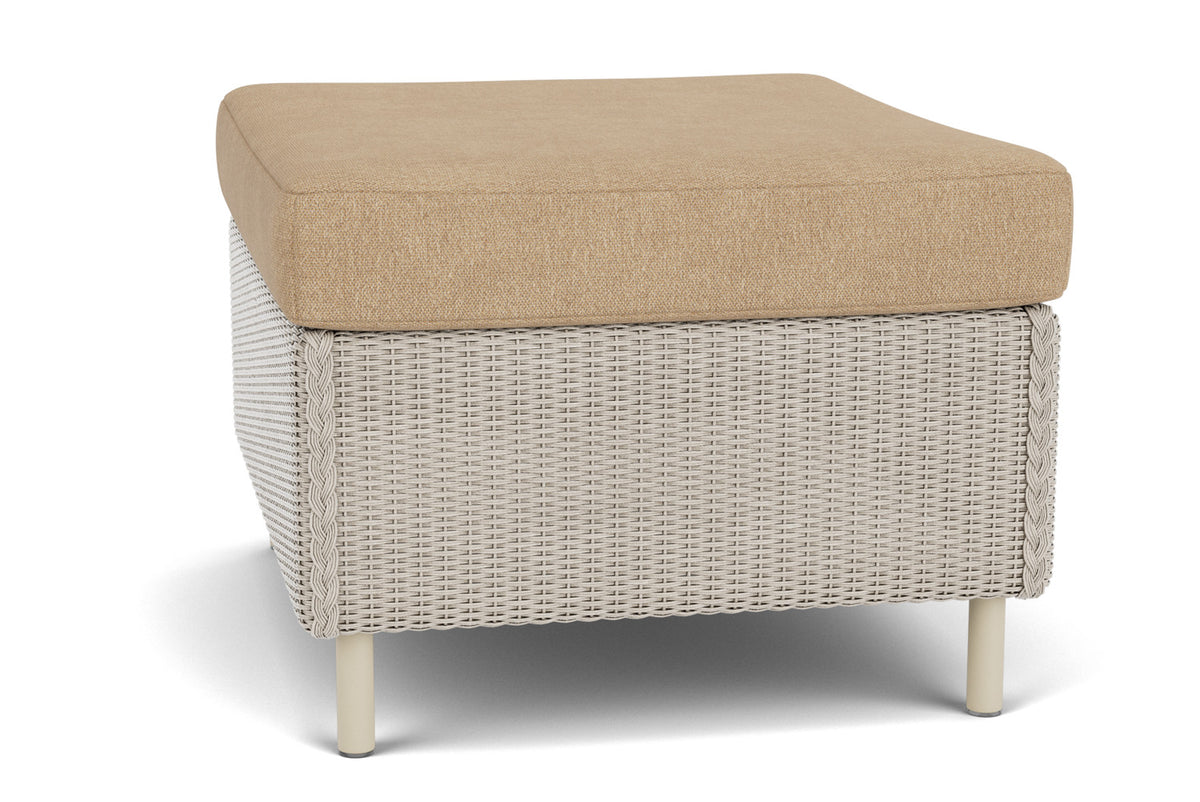 Lloyd Flanders Visions Ottoman in Linen with Hayden Sand fabric, view 9