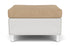Lloyd Flanders Visions Ottoman in Matte White with Hayden Sand fabric