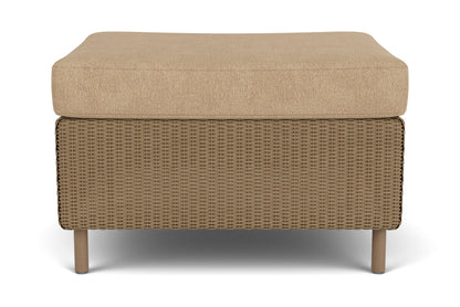 Lloyd Flanders Visions Ottoman in Fawn with Hayden Sand fabric