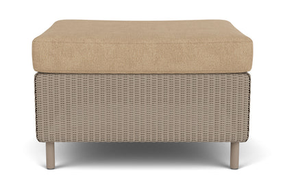 Lloyd Flanders Visions Ottoman in French Beige with Hayden Sand fabric