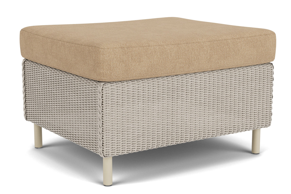Lloyd Flanders Visions Ottoman in Linen with Hayden Sand fabric, view 2