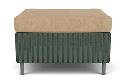 Lloyd Flanders Visions Ottoman in Spruce with Hayden Sand fabric