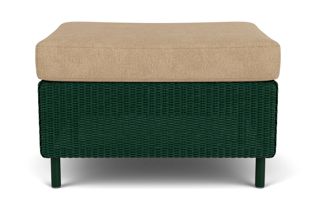 Lloyd Flanders Visions Ottoman in Woodland with Hayden Sand fabric