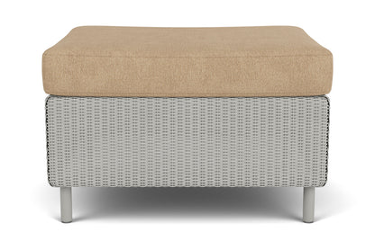 Lloyd Flanders Visions Ottoman in Platinum with Hayden Sand fabric