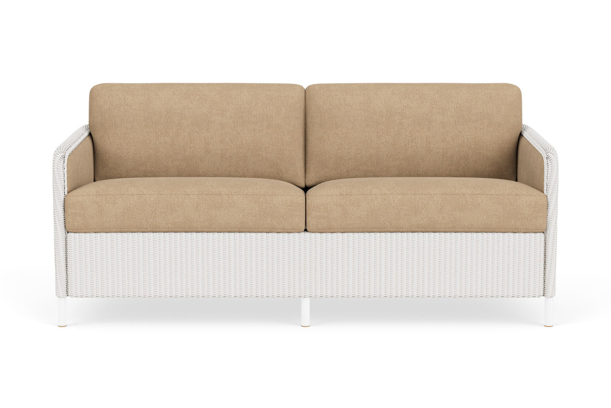Lloyd Flanders Visions Sofa in White with Hayden Sand fabric