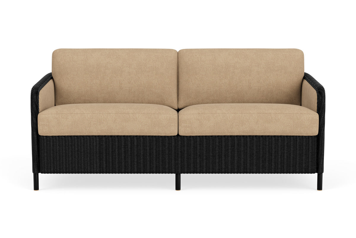 Lloyd Flanders Visions Sofa in Ebony with Hayden Sand fabric