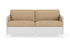Lloyd Flanders Visions Sofa in Matte White with Hayden Sand fabric