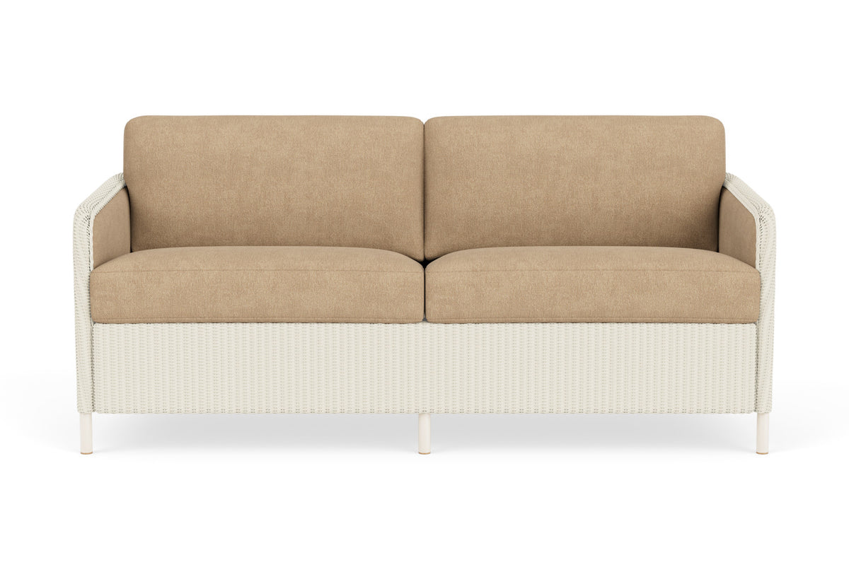 Lloyd Flanders Visions Living Room Set in Ivory with Hayden Sand fabric