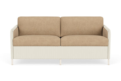Lloyd Flanders Visions Living Room Set in Ivory with Hayden Sand fabric