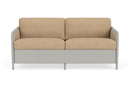 Lloyd Flanders Visions Living Room Set in Platinum with Hayden Sand fabric
