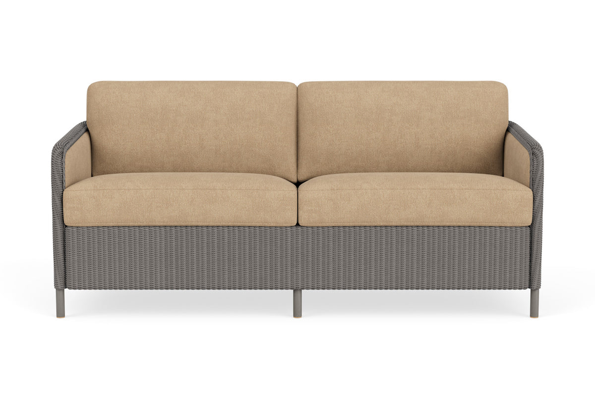 Lloyd Flanders Visions Sofa in Pewter with Hayden Sand fabric