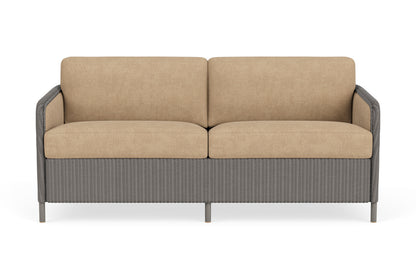 Lloyd Flanders Visions Living Room Set in Pewter with Hayden Sand fabric