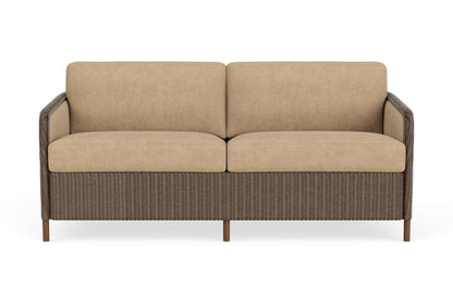 Lloyd Flanders Visions Living Room Set in Bark with Hayden Sand fabric