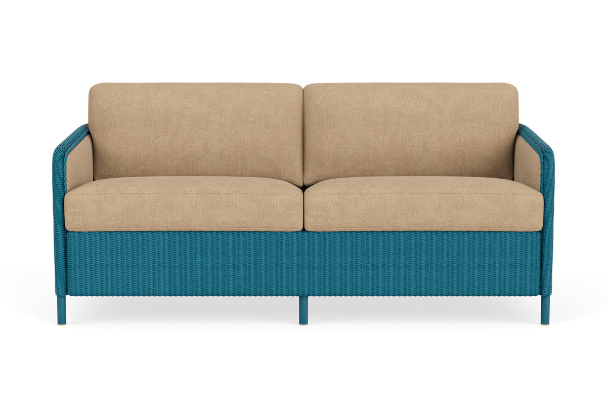 Lloyd Flanders Visions Sofa in Peacock with Hayden Sand fabric