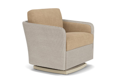 Lloyd Flanders Visions Swivel Glider Lounge Chair in Linen with Hayden Sand fabric, view 3