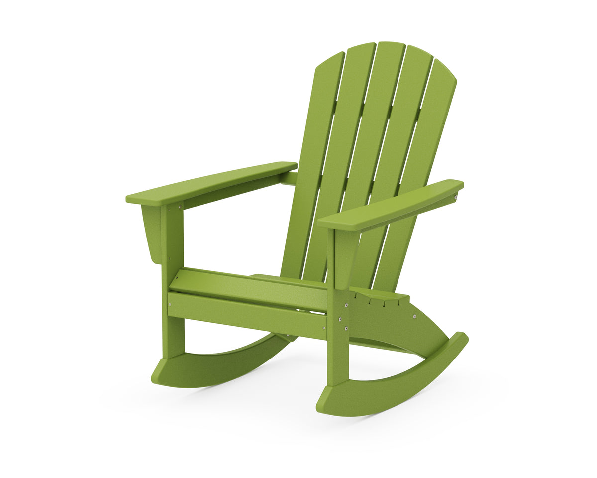 POLYWOOD Nautical Adirondack Rocking Chair in Lime