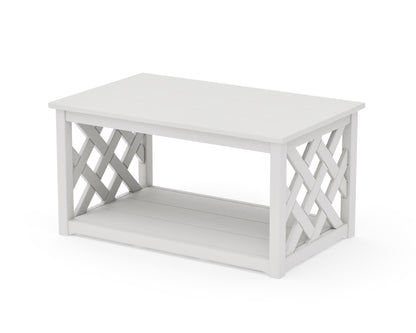 POLYWOOD Wovendale Coffee Table in Vintage White