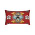 Elaine Smith Tropical Bee Red outdoor pillow, red