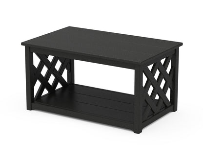 POLYWOOD Wovendale Coffee Table in Black