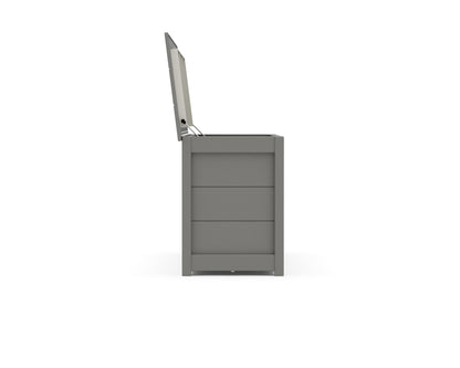 Alternate view of the POLYWOOD 68" Storage Box Table in Slate Grey