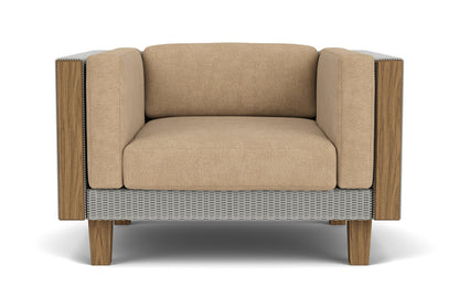 Lloyd Flanders Catalina Lounge Chair in Platinum with Hayden Sand fabric