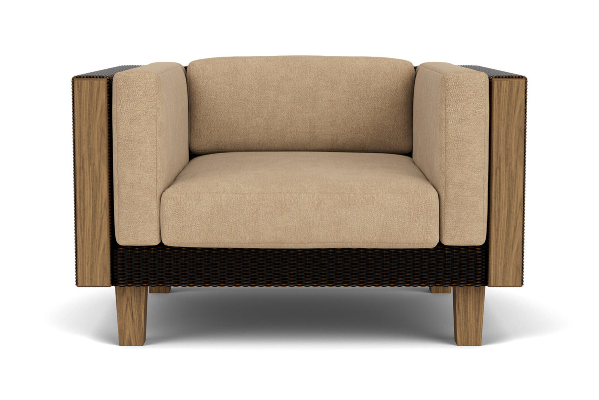 Lloyd Flanders Catalina Lounge Chair in Mink with Hayden Sand fabric