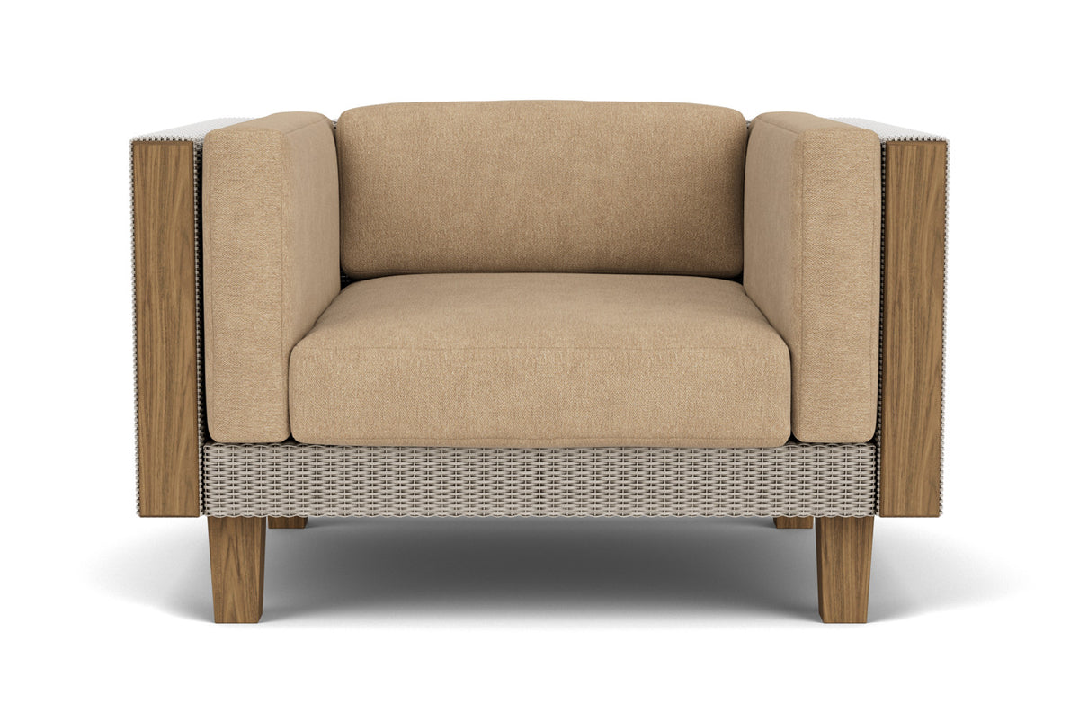 Lloyd Flanders Catalina Lounge Chair in Linen with Hayden Sand fabric