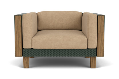 Lloyd Flanders Catalina Lounge Chair in Spruce with Hayden Sand fabric