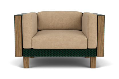 Lloyd Flanders Catalina Lounge Chair in Woodland with Hayden Sand fabric