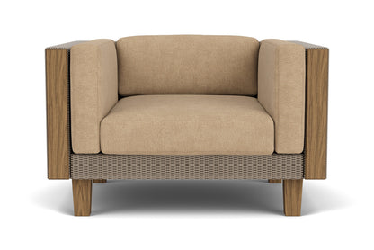Lloyd Flanders Catalina Lounge Chair in French Beige with Hayden Sand fabric