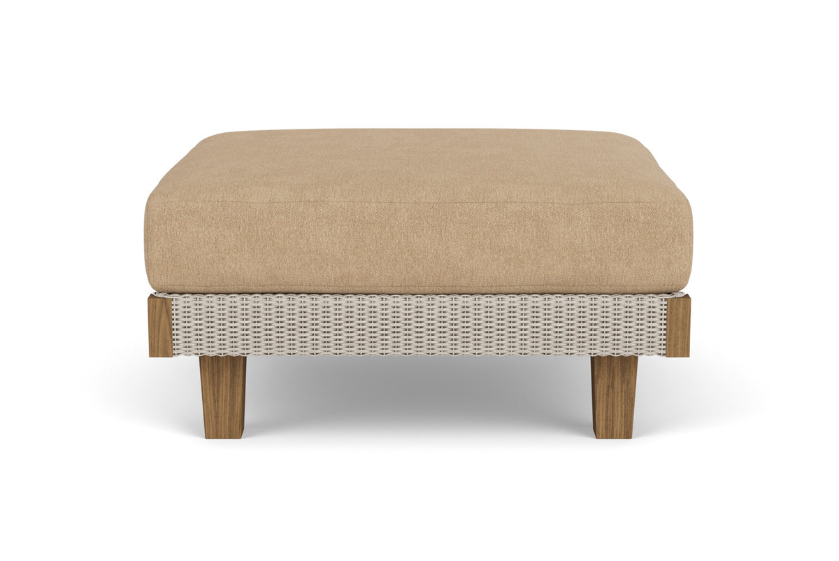 Lloyd Flanders Catalina Ottoman in Linen with Hayden Sand fabric, view 7