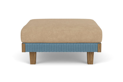 Lloyd Flanders Catalina Ottoman in Stillwater with Hayden Sand fabric