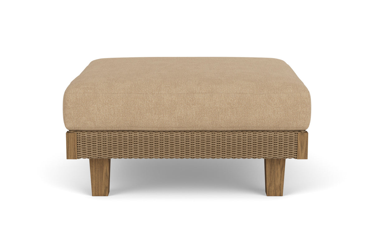 Lloyd Flanders Catalina Ottoman in Fawn with Hayden Sand fabric