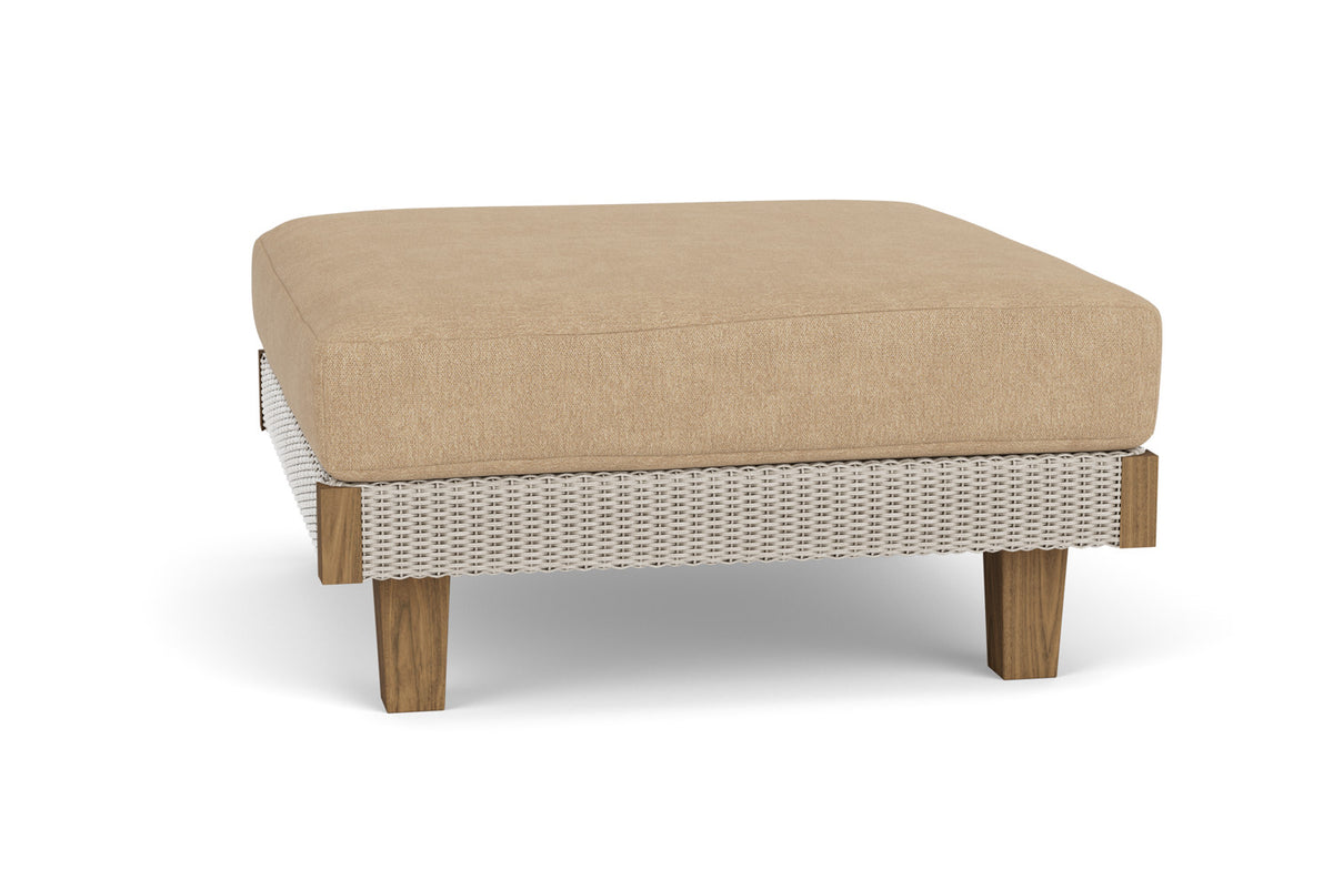 Lloyd Flanders Catalina Ottoman in Linen with Hayden Sand fabric, view 9