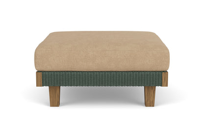Lloyd Flanders Catalina Ottoman in Spruce with Hayden Sand fabric