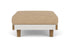 Lloyd Flanders Catalina Ottoman in White with Hayden Sand fabric