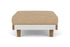 Lloyd Flanders Catalina Ottoman in Matte White with Hayden Sand fabric