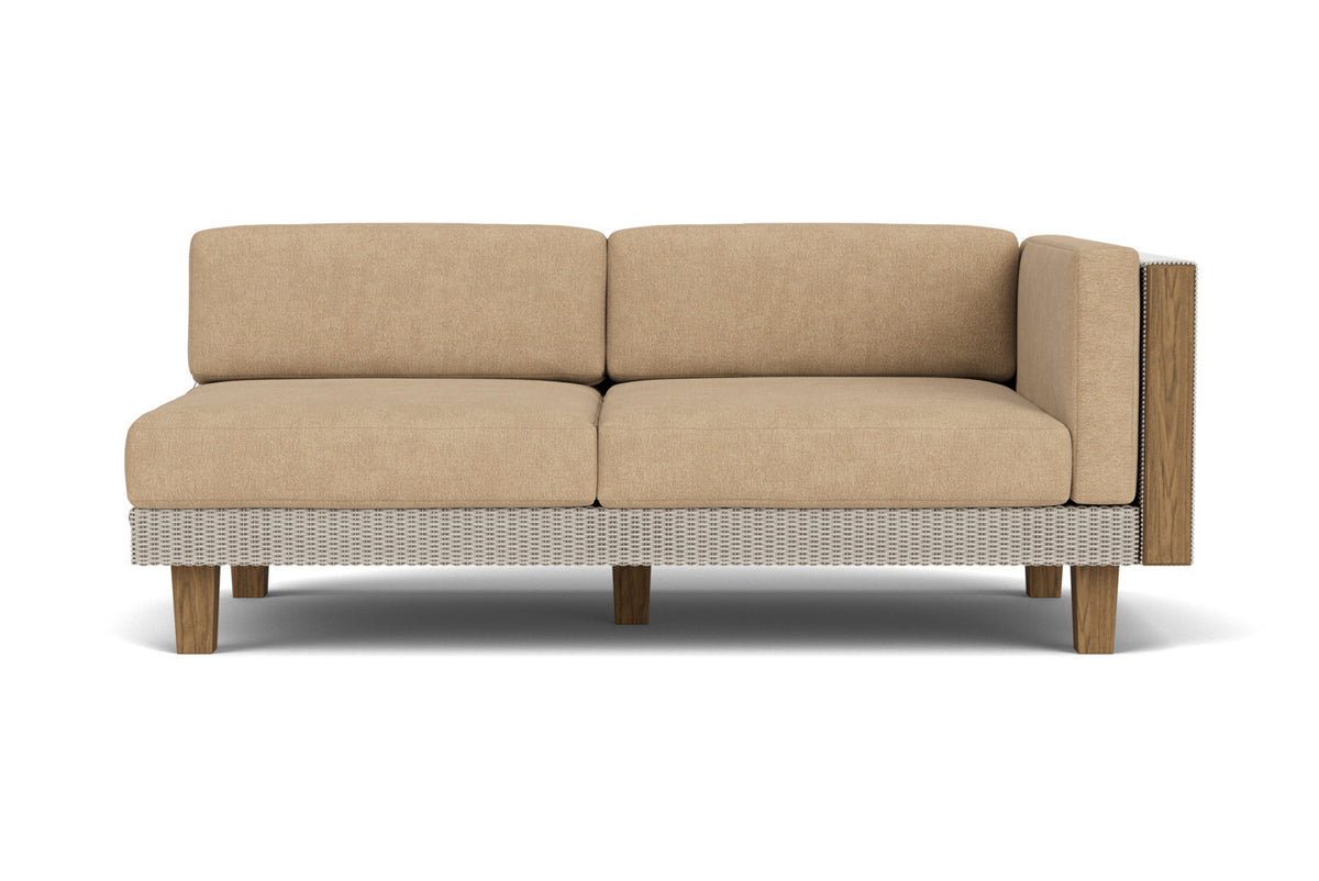 Lloyd Flanders Catalina L-Shaped Sectional in Linen with Hayden Sand fabric