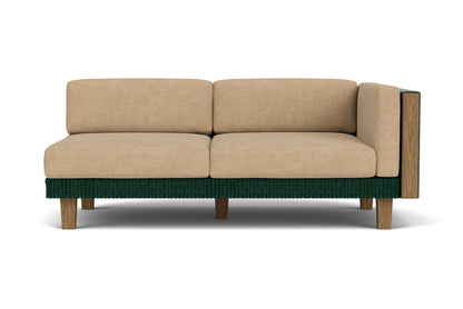 Lloyd Flanders Catalina L-Shaped Sectional in Woodland with Hayden Sand fabric
