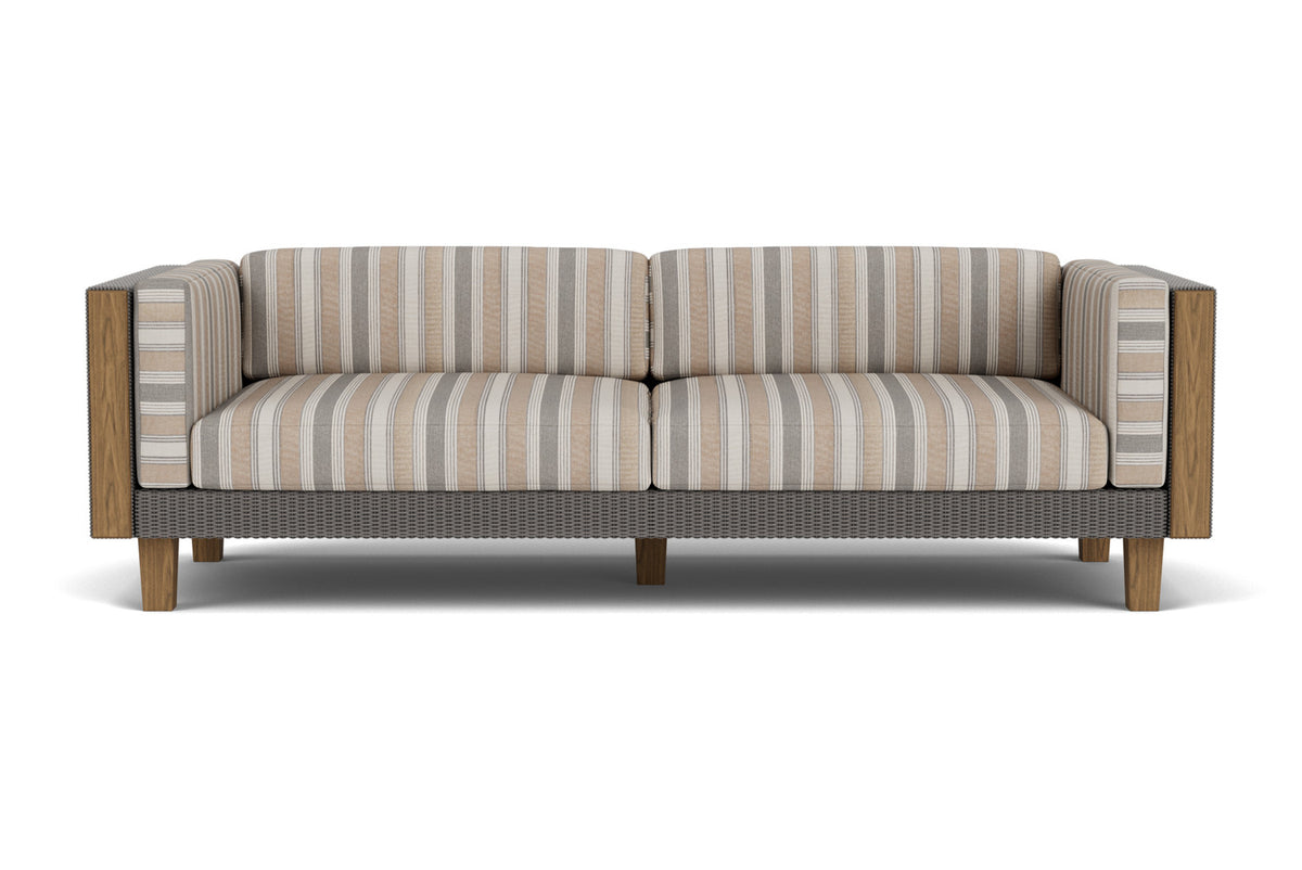 Lloyd Flanders Catalina Living Room Set in Pewter with Hayden Sand fabric